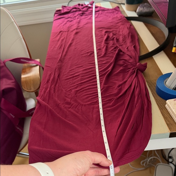 Magenta Halter Maxi Dress | Flowy Summer Beach Dress | Size Large - Picture 8 of 9